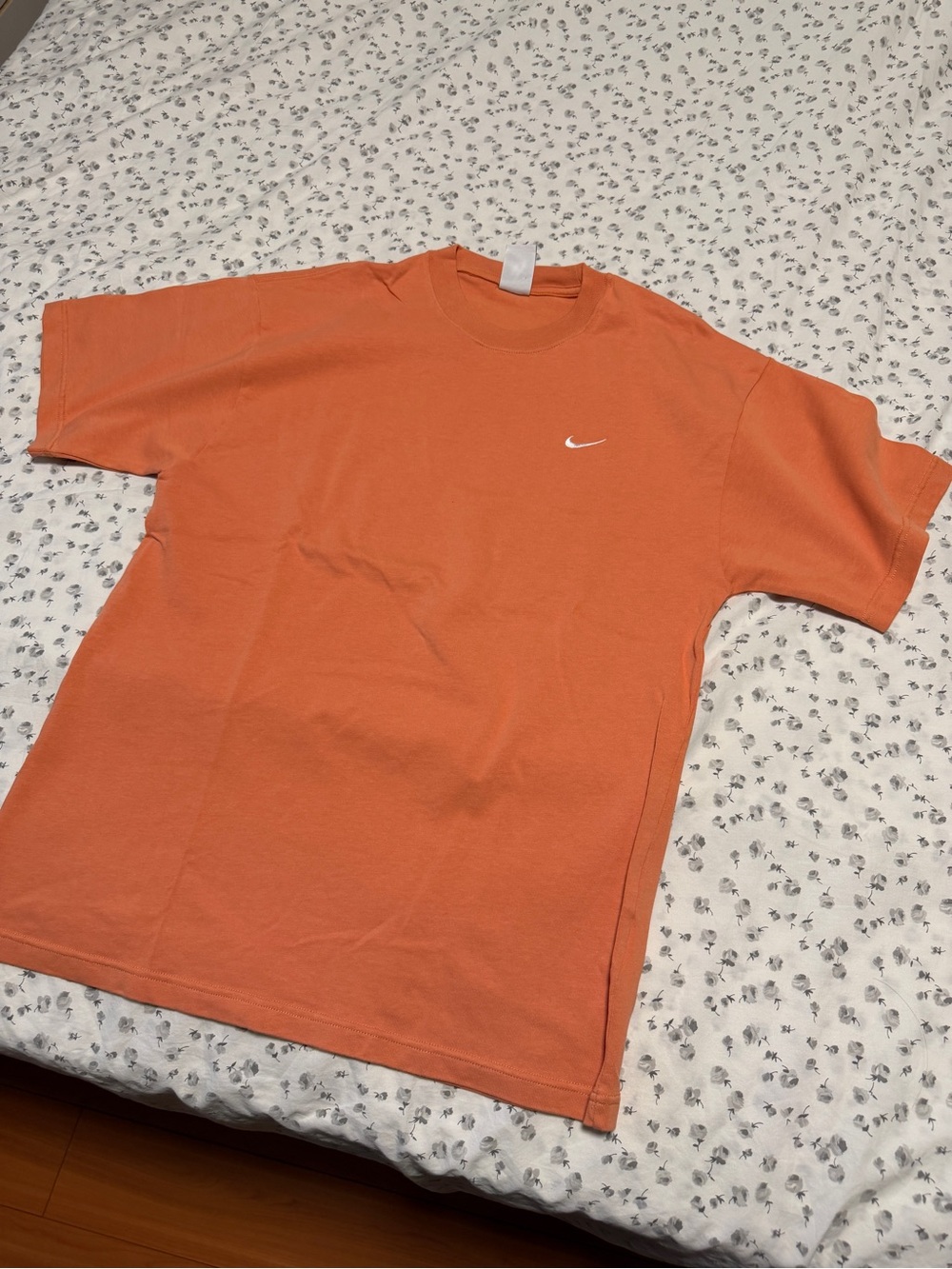 Nike Orange Crewneck Tee with White Swoosh